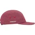 Supreme Cordura Plaid Camp Cap - Red (front)