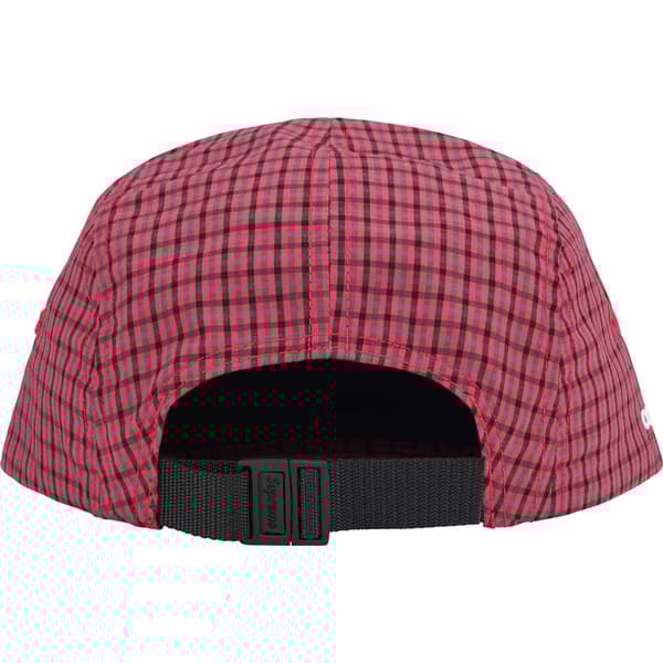 Supreme Cordura Plaid Camp Cap - Red (front)