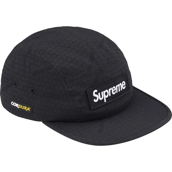 Supreme Cordura Ripstop Camp Cap - Black (front)