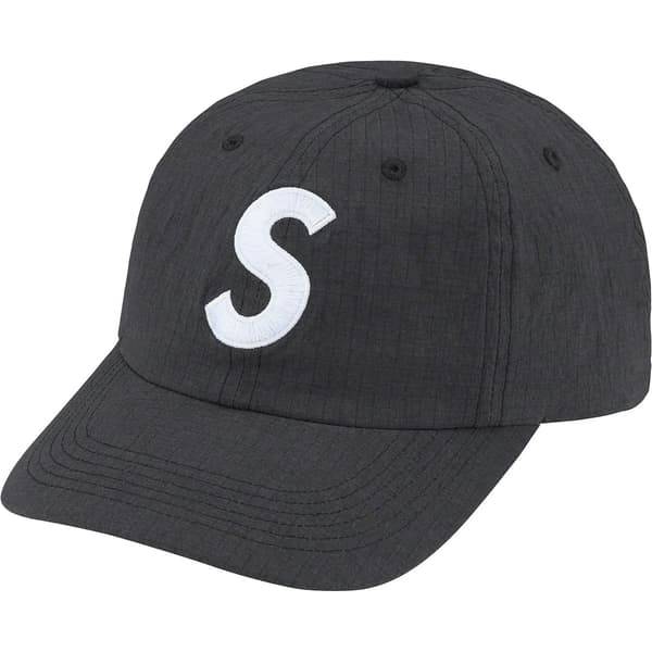 Supreme Cordura Ripstop S Logo 6-Panel - Black (front)