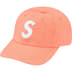 Supreme Cordura Ripstop S Logo 6-Panel - Coral (front)