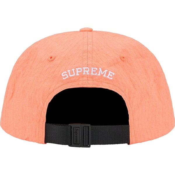 Supreme Cordura Ripstop S Logo 6-Panel - Coral (front)