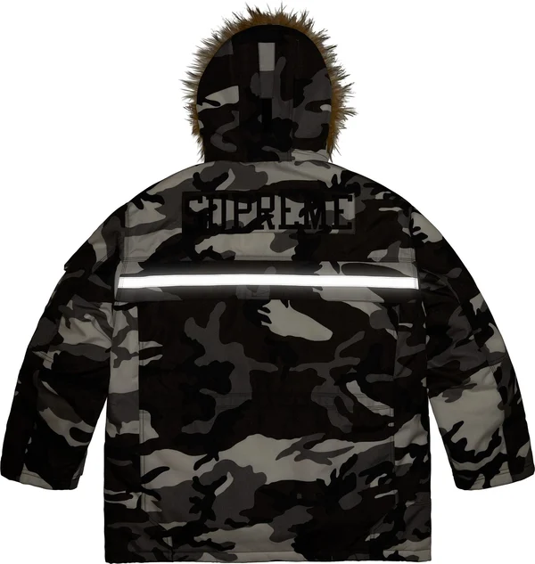 Supreme Cordura Snorkel Coat - Snow Camo (front)
