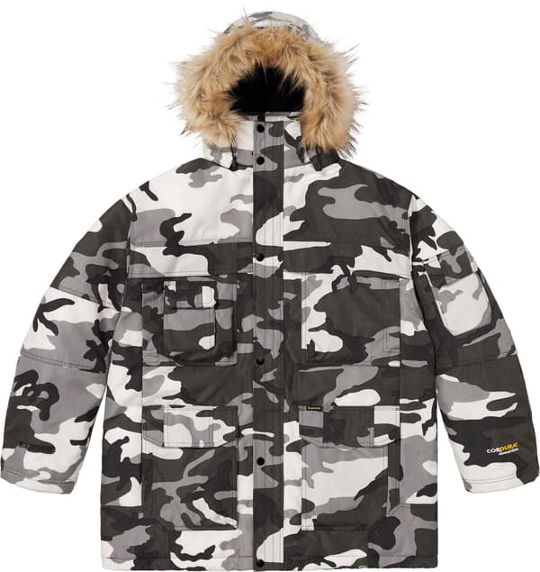 Supreme Cordura Snorkel Coat - Snow Camo (front)