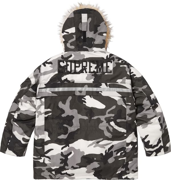 Supreme Cordura Snorkel Coat - Snow Camo (front)