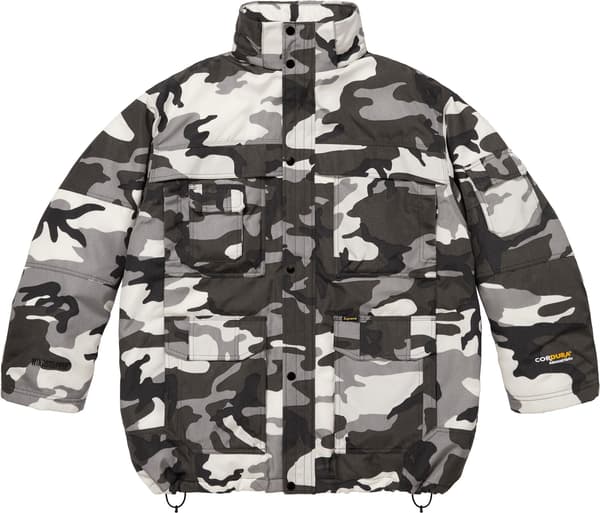 Supreme Cordura Snorkel Coat - Snow Camo (front)