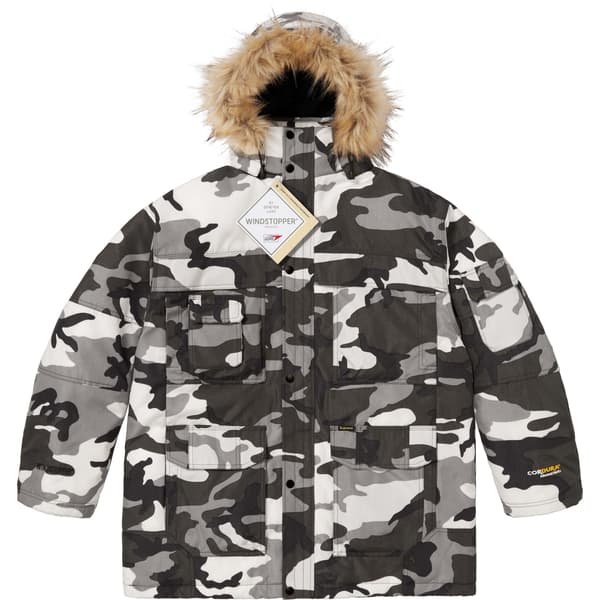 Supreme Cordura Snorkel Coat - Snow Camo (front)