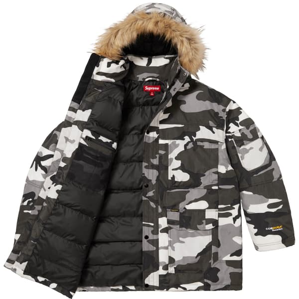 Supreme Cordura Snorkel Coat - Snow Camo (front)