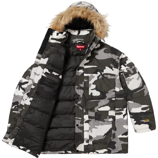 Supreme Cordura Snorkel Coat - Snow Camo (front)