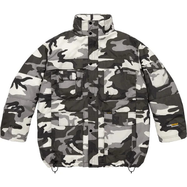 Supreme Cordura Snorkel Coat - Snow Camo (front)
