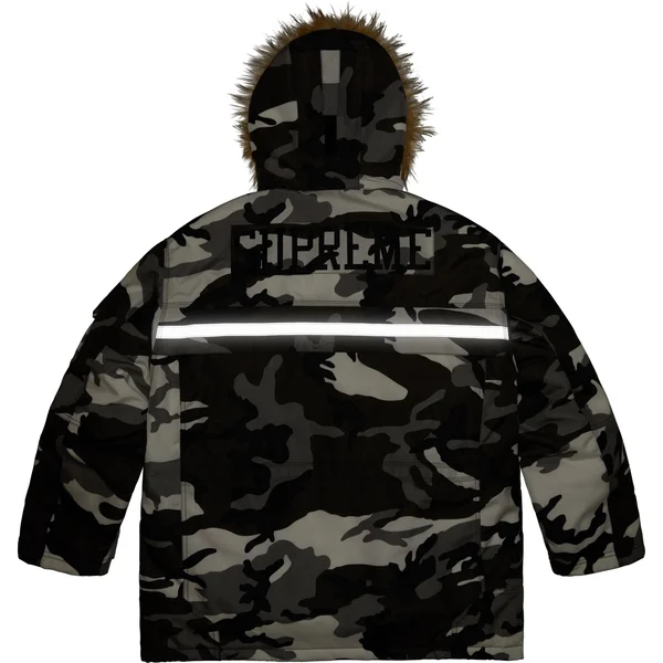 Supreme Cordura Snorkel Coat - Snow Camo (front)