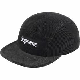 Supreme Corduroy Camp Cap Black