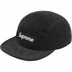 Supreme Corduroy Camp Cap - Black (front)