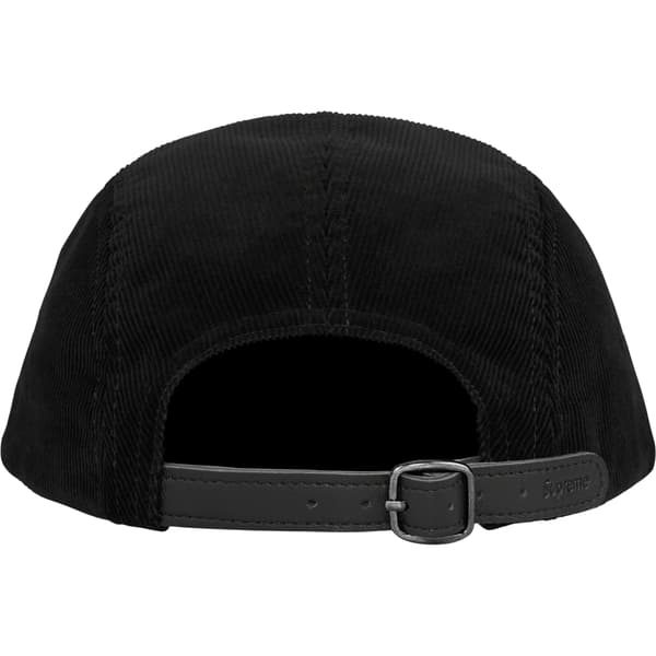 Supreme Corduroy Camp Cap - Black (front)