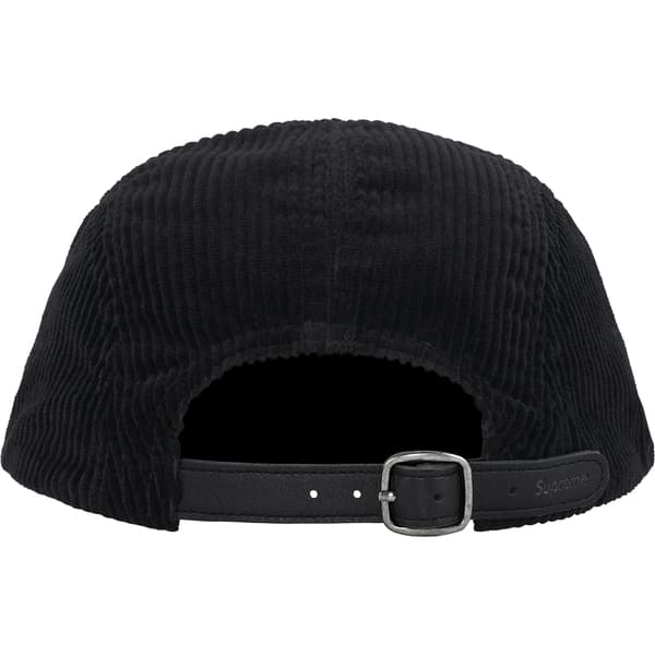 Supreme Corduroy Camp Cap - Black (front)