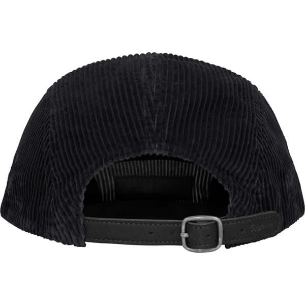 Supreme Corduroy Camp Cap - Black (front)