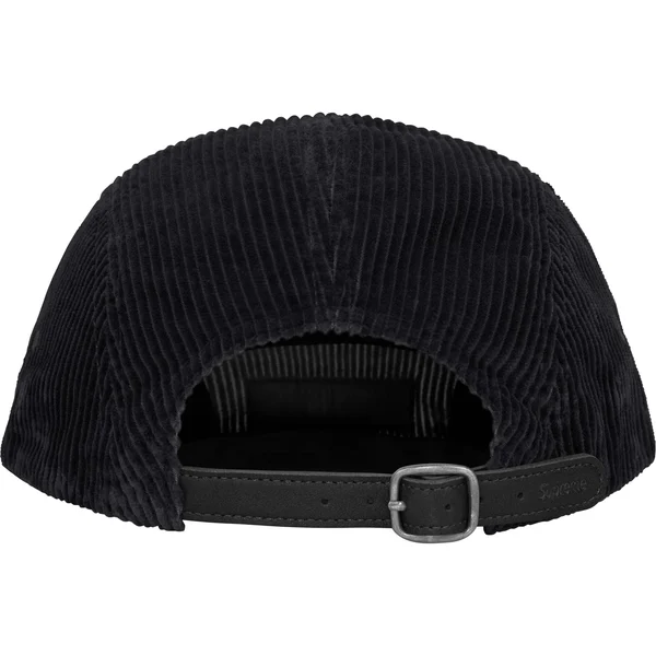 Supreme Corduroy Camp Cap - Black (front)