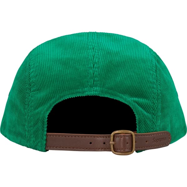 Supreme Corduroy Camp Cap - Green (front)
