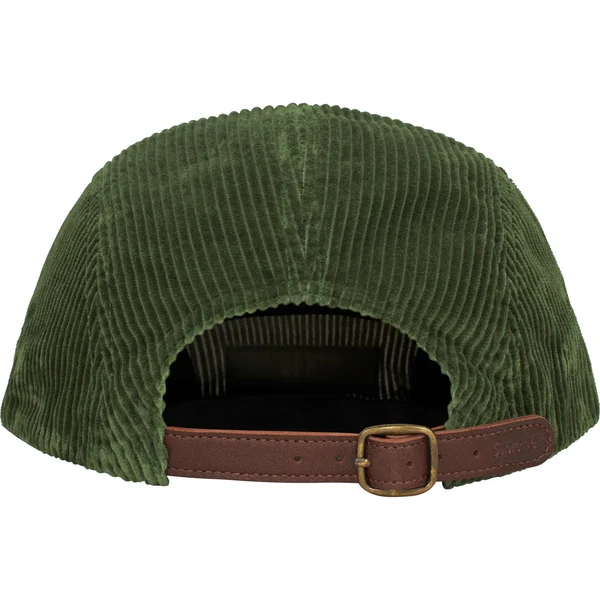 Supreme Corduroy Camp Cap - Green (front)