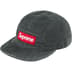 Supreme Corduroy Camp Cap - Grey (front)