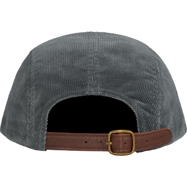 Supreme Corduroy Camp Cap - Grey (front)