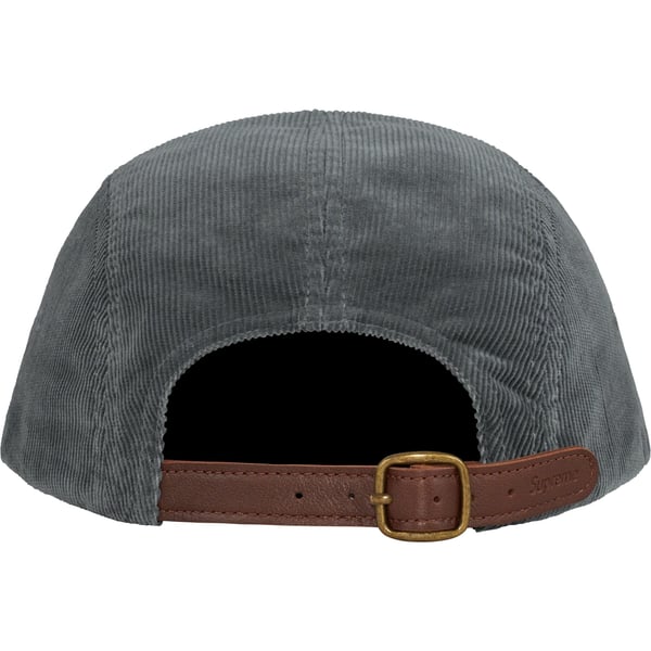 Supreme Corduroy Camp Cap - Grey (front)