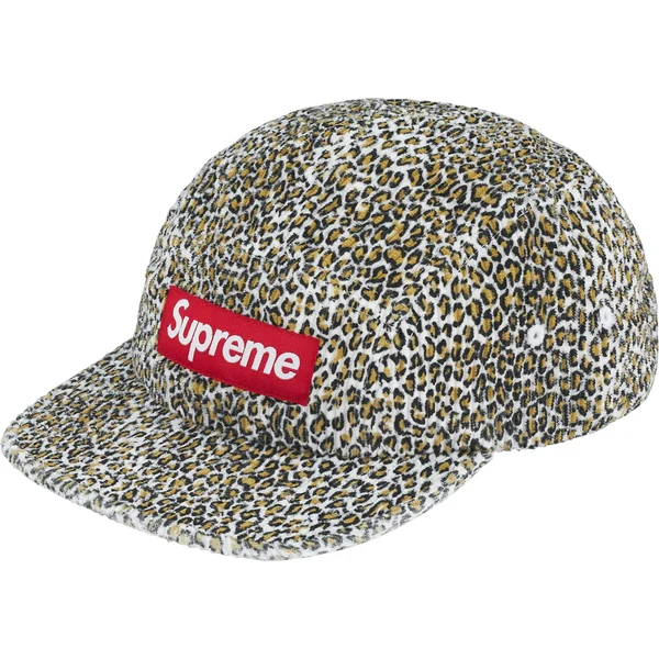 Supreme Corduroy Camp Cap - Leopard (front)