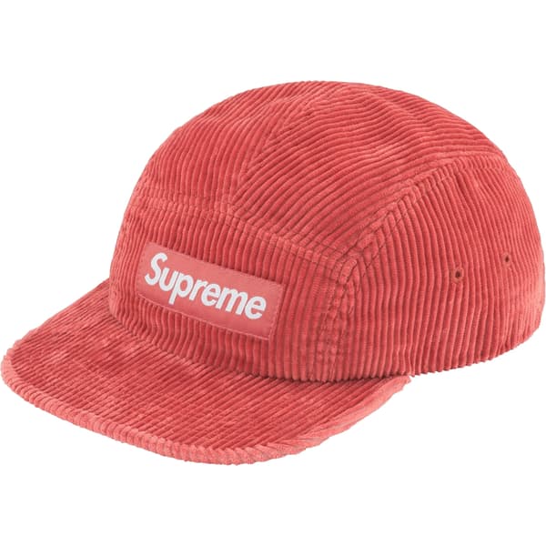 Supreme Corduroy Camp Cap - Light Red (front)