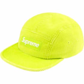 Supreme Corduroy Camp Cap Neon Yellow