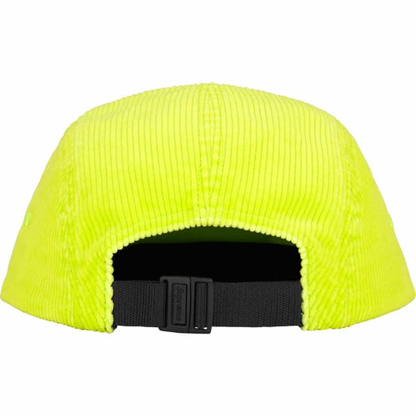 Supreme Corduroy Camp Cap - Neon Yellow (front)