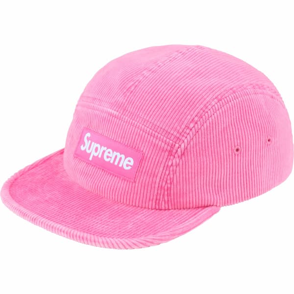Supreme Corduroy Camp Cap - Pink (front)
