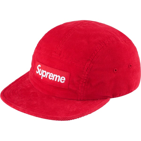 Supreme Corduroy Camp Cap - Red (front)
