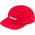 Supreme Corduroy Camp Cap - Red (front)