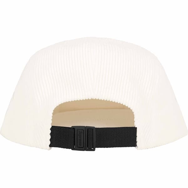 Supreme Corduroy Camp Cap - White (front)
