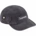 Supreme Corduroy Pocket Camp Cap - Black (front)