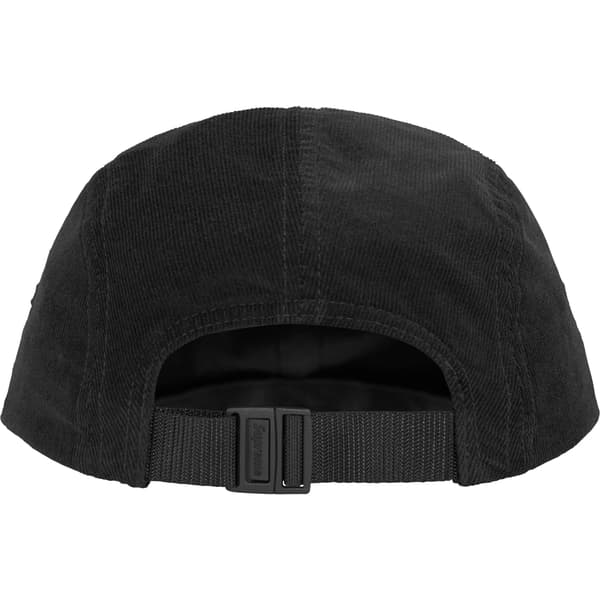 Supreme Corduroy Pocket Camp Cap - Black (front)