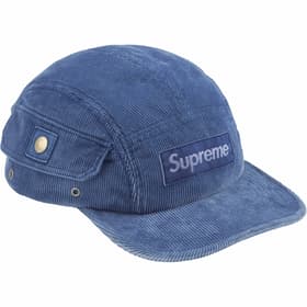 Supreme Corduroy Pocket Camp Cap Blue
