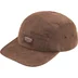 Supreme Corduroy Pocket Camp Cap - Brown (front)