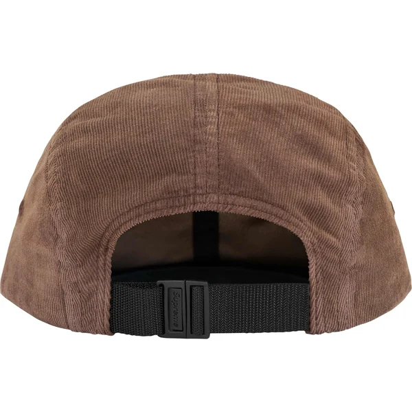 Supreme Corduroy Pocket Camp Cap - Brown (front)