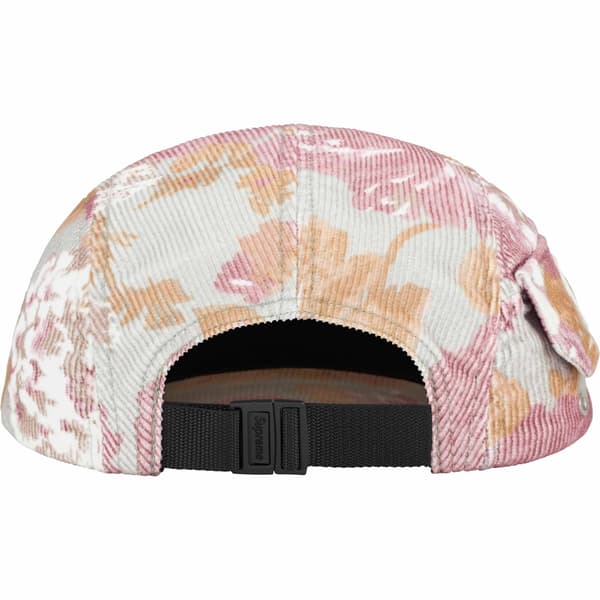Supreme Corduroy Pocket Camp Cap - Floral (front)