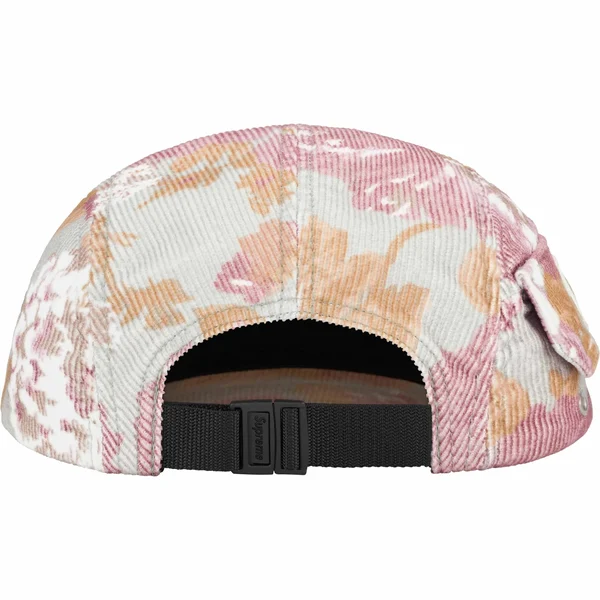 Supreme Corduroy Pocket Camp Cap - Floral (front)