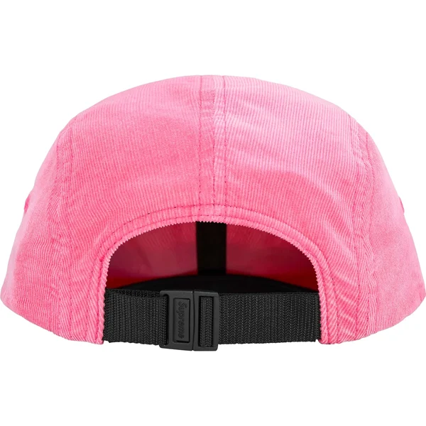 Supreme Corduroy Pocket Camp Cap - Pink (front)