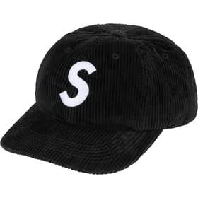 Supreme Corduroy S Logo 6-Panel Black