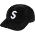 Supreme Corduroy S Logo 6-Panel - Black (front)
