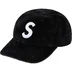 Supreme Corduroy S Logo 6-Panel - Black (front)