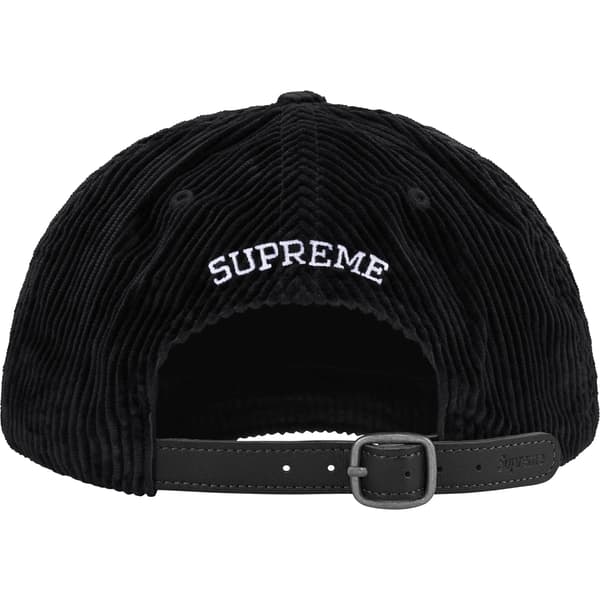 Supreme Corduroy S Logo 6-Panel - Black (front)