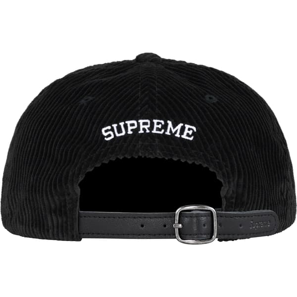Supreme Corduroy S Logo 6-Panel - Black (front)