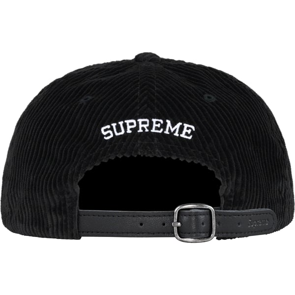 Supreme Corduroy S Logo 6-Panel - Black (front)