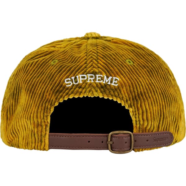 Supreme Corduroy S Logo 6-Panel - Bleached Olive (front)