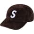Supreme Corduroy S Logo 6-Panel - Dark Brown (front)